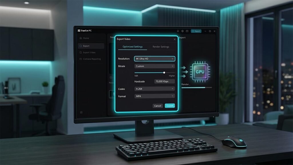 optimized capcut video export